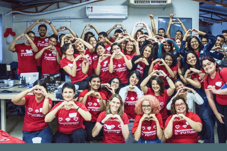 Time do Rails Girls São Paulo em um dos eventos